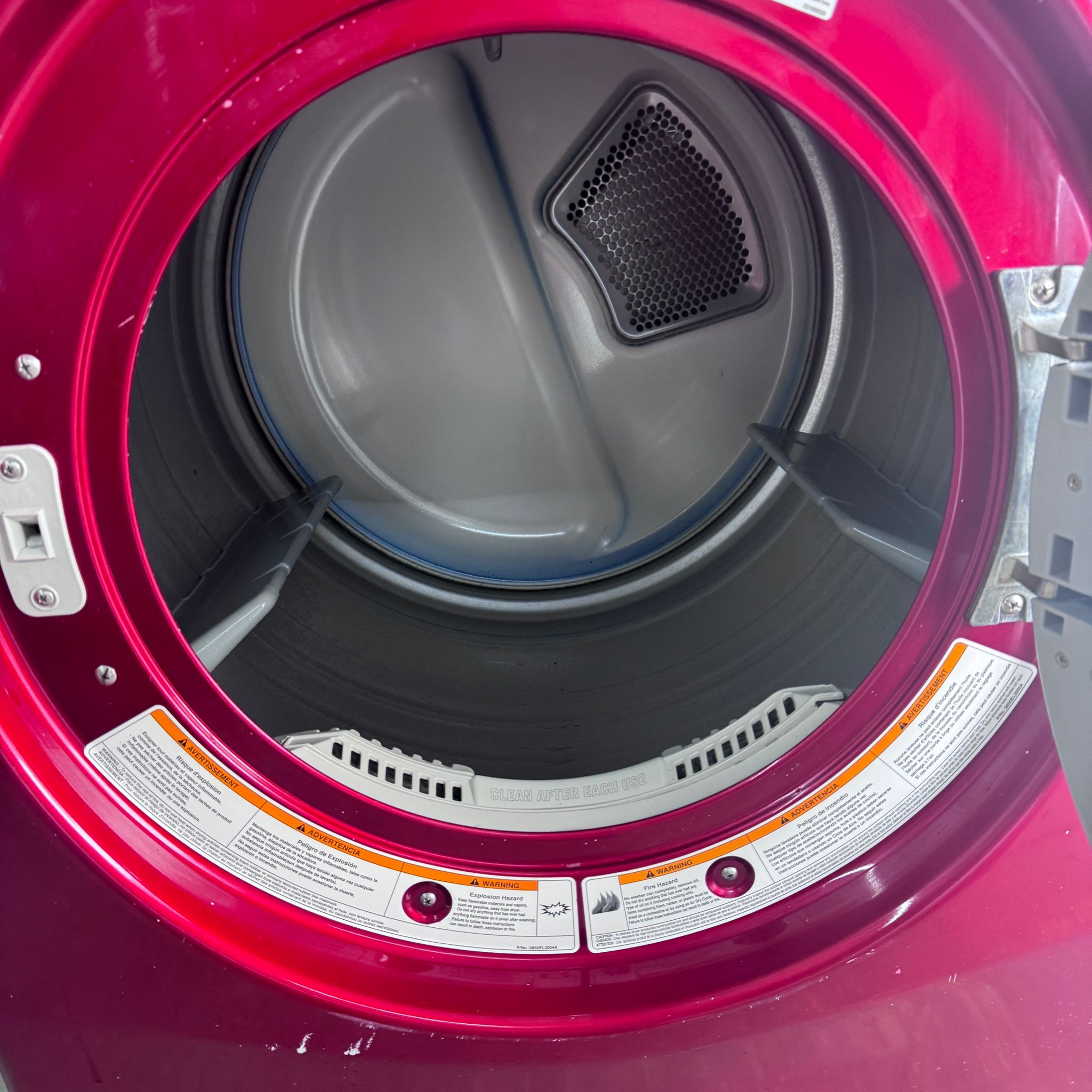 LG Dryer Front Load - Red with Pedestal LG Dryer Front Load - Red with Pedestal